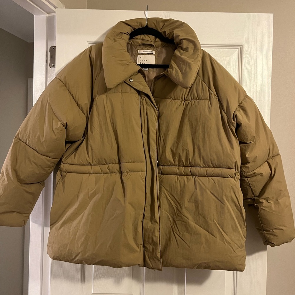 a new day Women's Brown Puffer Jacket